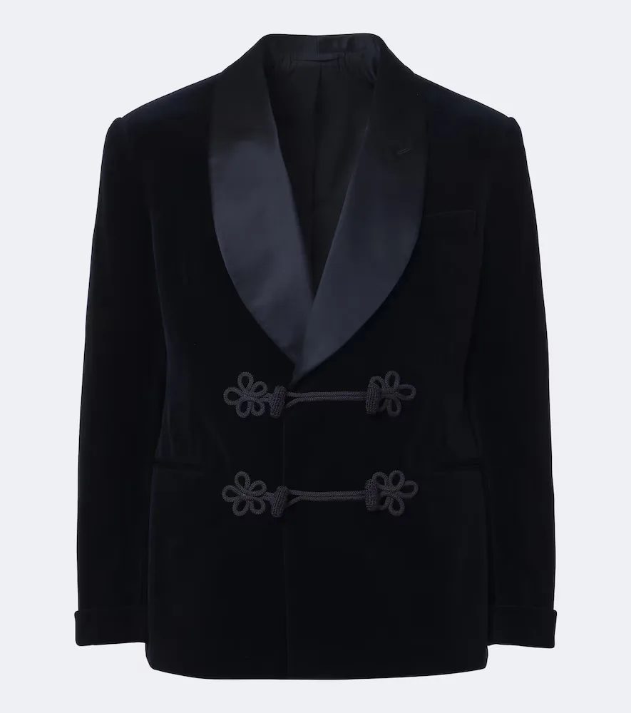 Double-Breasted Cotton Velvet Tuxedo Jacket by Ralph Lauren