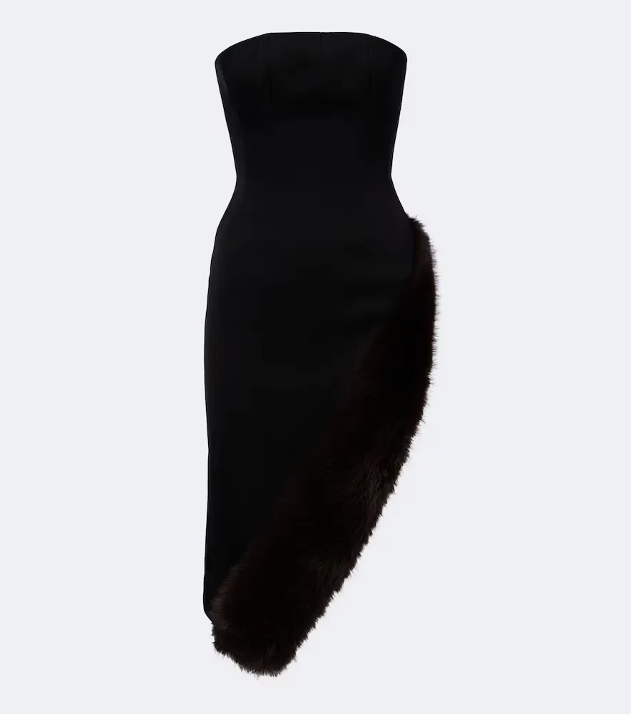 Asymmetric Bustier Dress by David Koma
