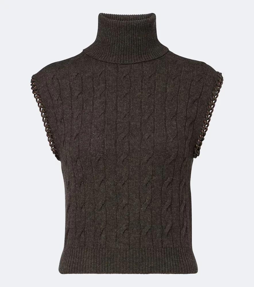 Cable-Knit Cashmere Sweater Vest by Ralph Lauren