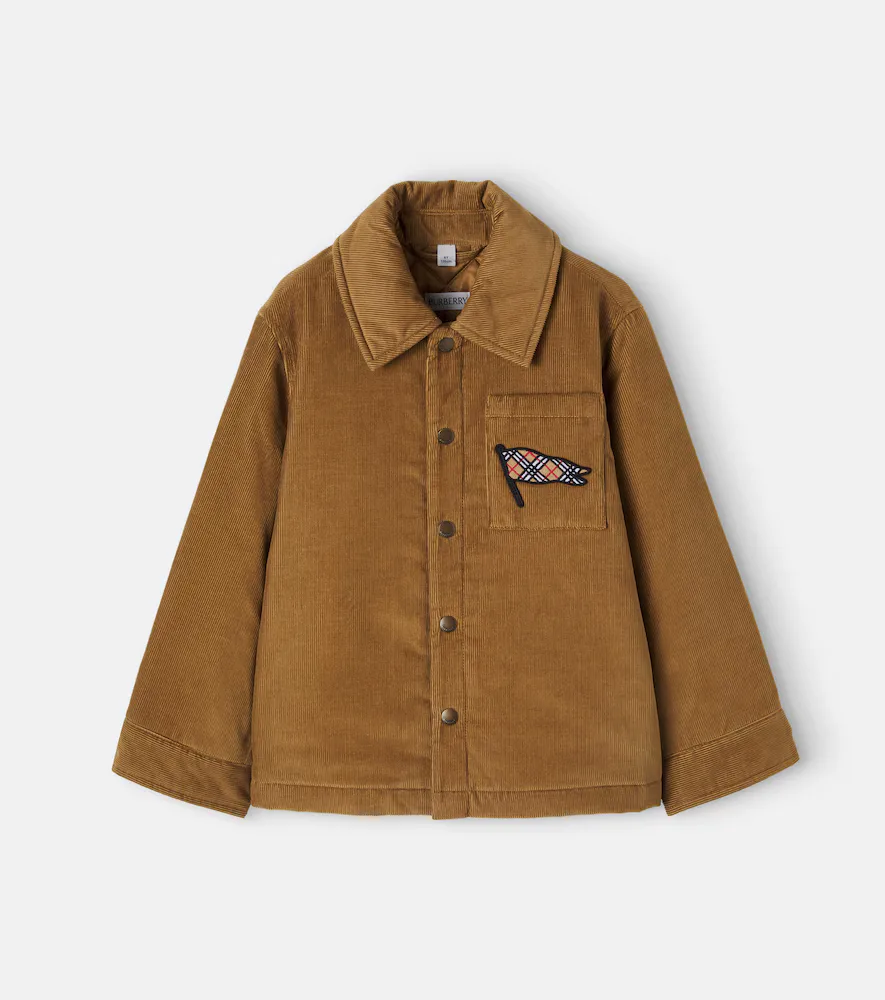 Patch-Appliqu Cotton Corduroy Jacket by Burberry