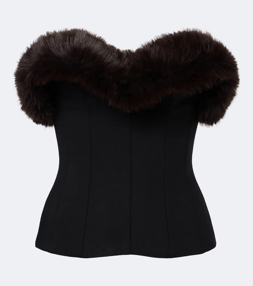 Wool-Blend Corset Top by David Koma
