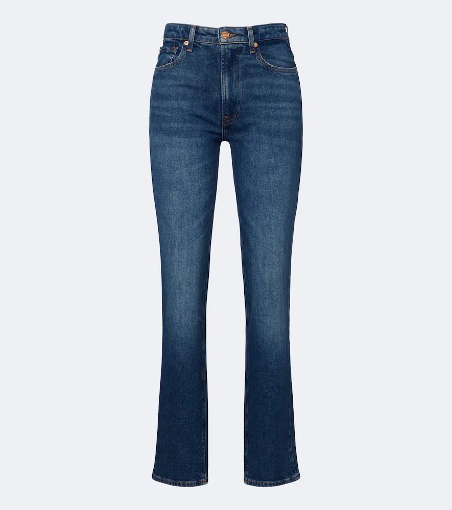 High-Rise Straight Jeans