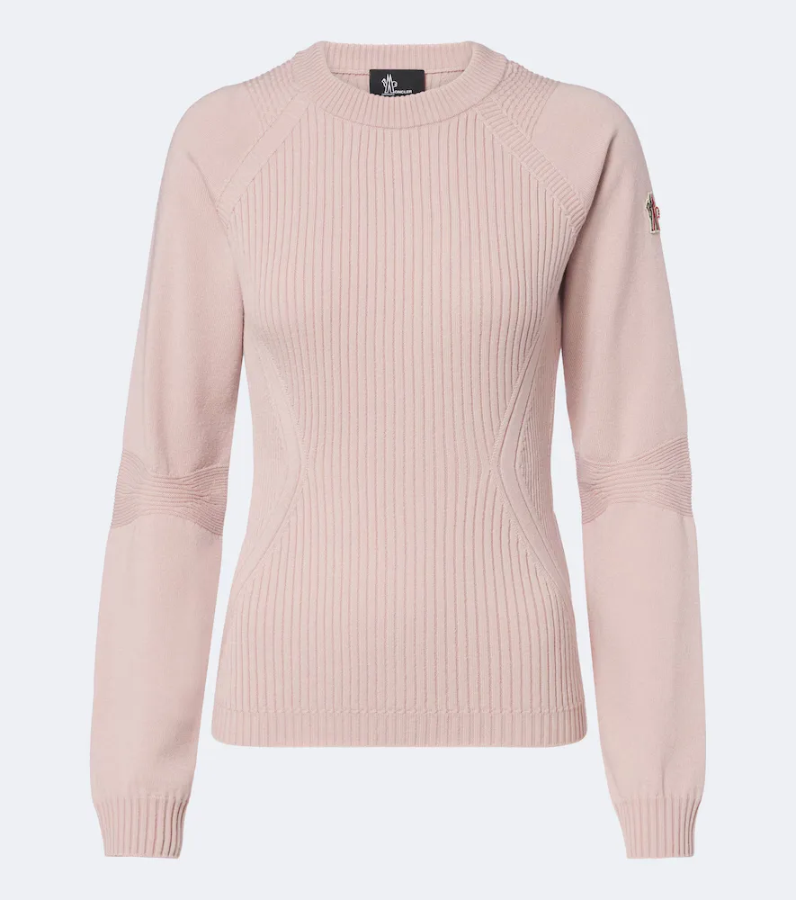 Grenoble Ribbed-Knit Wool-Blend Sweater by Moncler