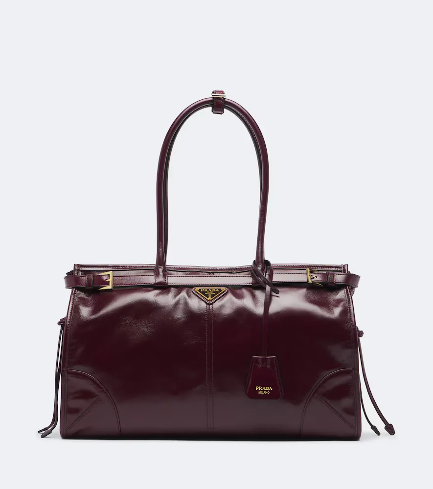 Bonnie Large Leather Shoulder Bag by Prada