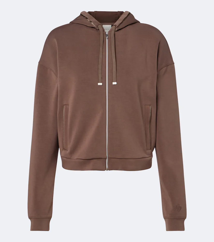 Jorgie Jersey Zip-Up Hoodie by Varley