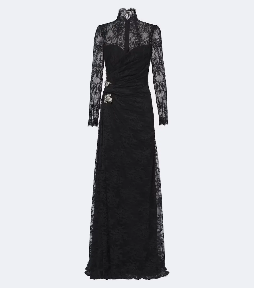 Embellished Lace Bustier Gown by Monique Lhuillier