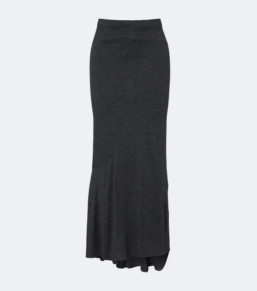 Wool Jersey Maxi Skirt by Junya Watanabe