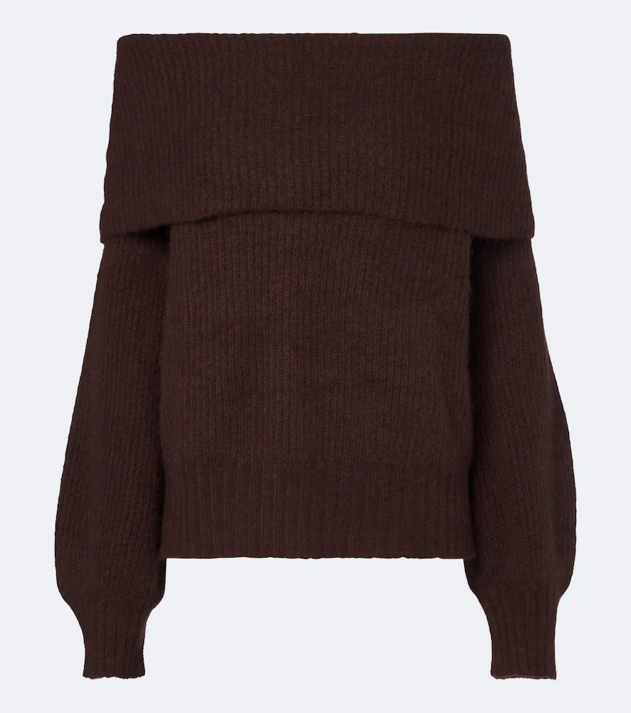 Off-Shoulder Cashmere and Silk Sweater by Jardin Des Orangers