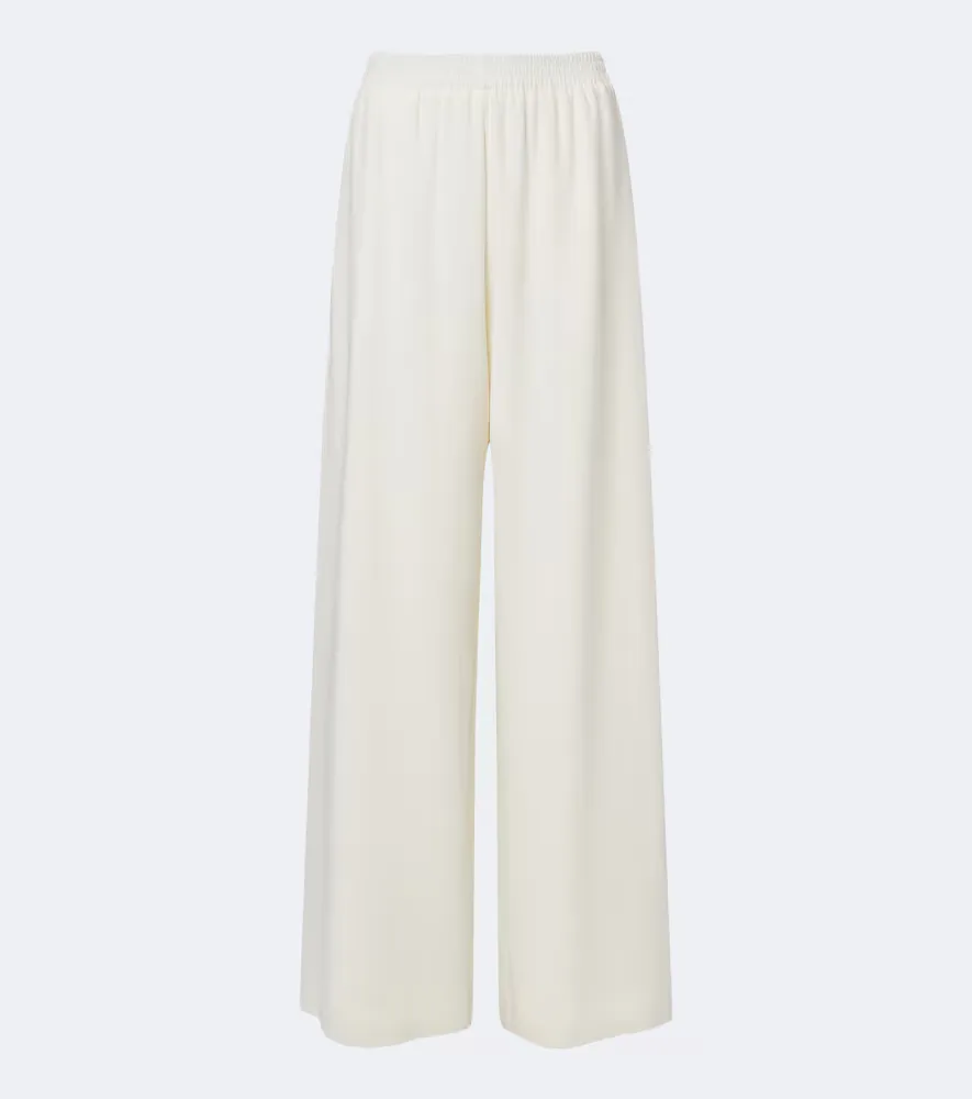 Silk-Blend Georgette Wide-Leg Pants by Oscar de la Renta