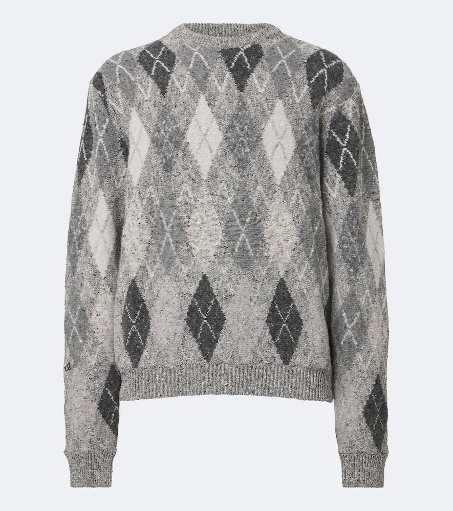 Argyle Cotton and Wool-Blend Sweater by Erl
