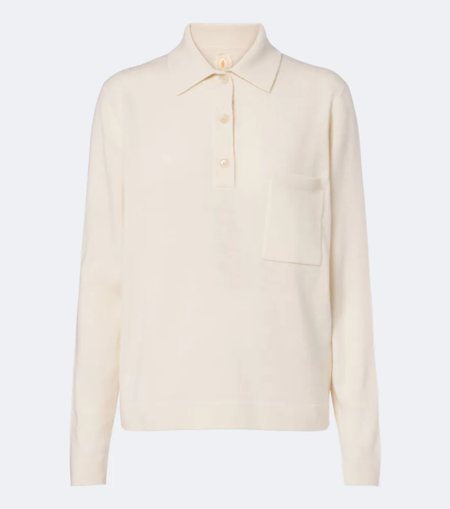 Wool and Cashmere Polo Sweater by Jardin Des Orangers
