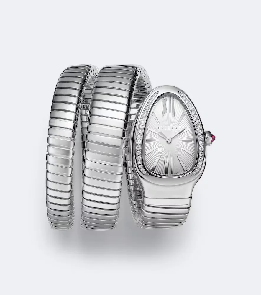 Serpenti Tubogas Embellished Stainless Steel Watch by BVLGARI