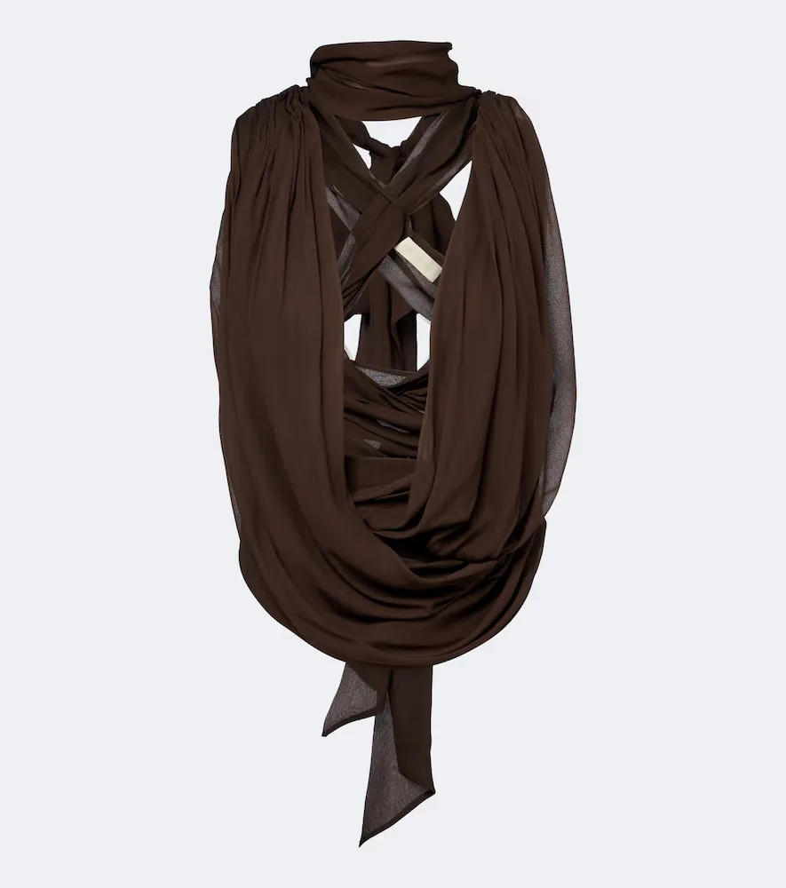 Isolde Draped Georgette Top by De La Vali