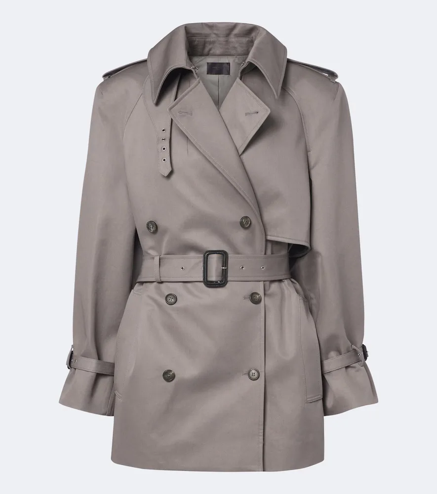 Double-Breasted Cotton Trench Coat by Mugler