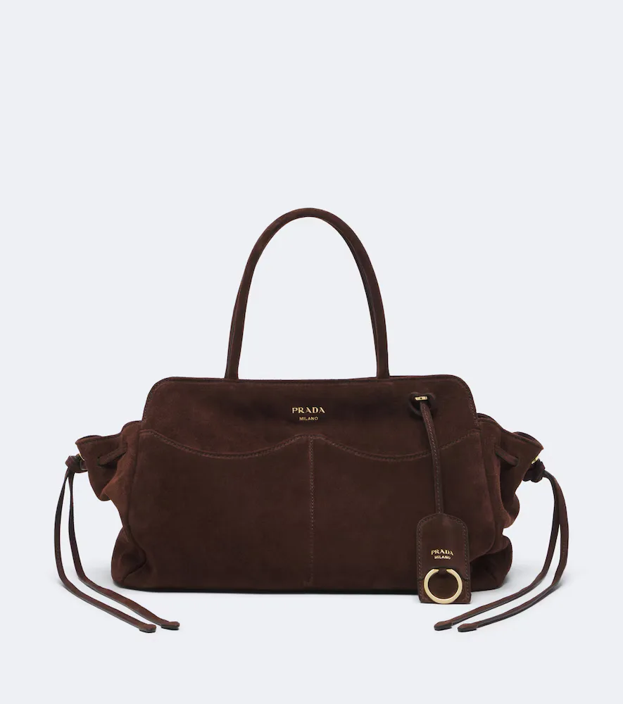 Allusion Large Suede Tote Bag by Prada