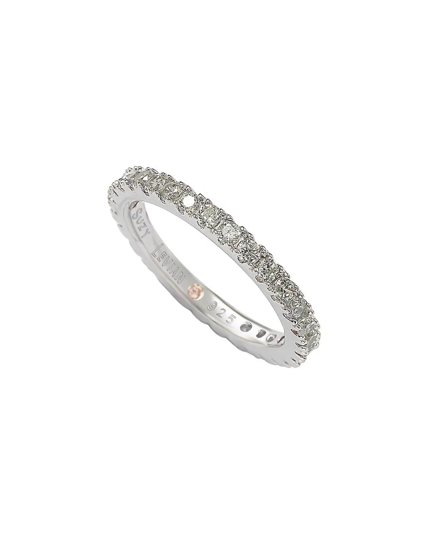 Silver Cz Stackable Ring by Suzy Levian