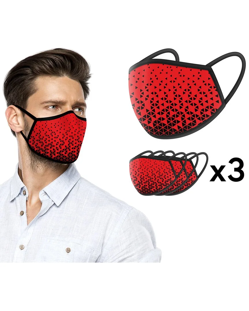 Red & Black Triangles Face Mask by World Tech Toys
