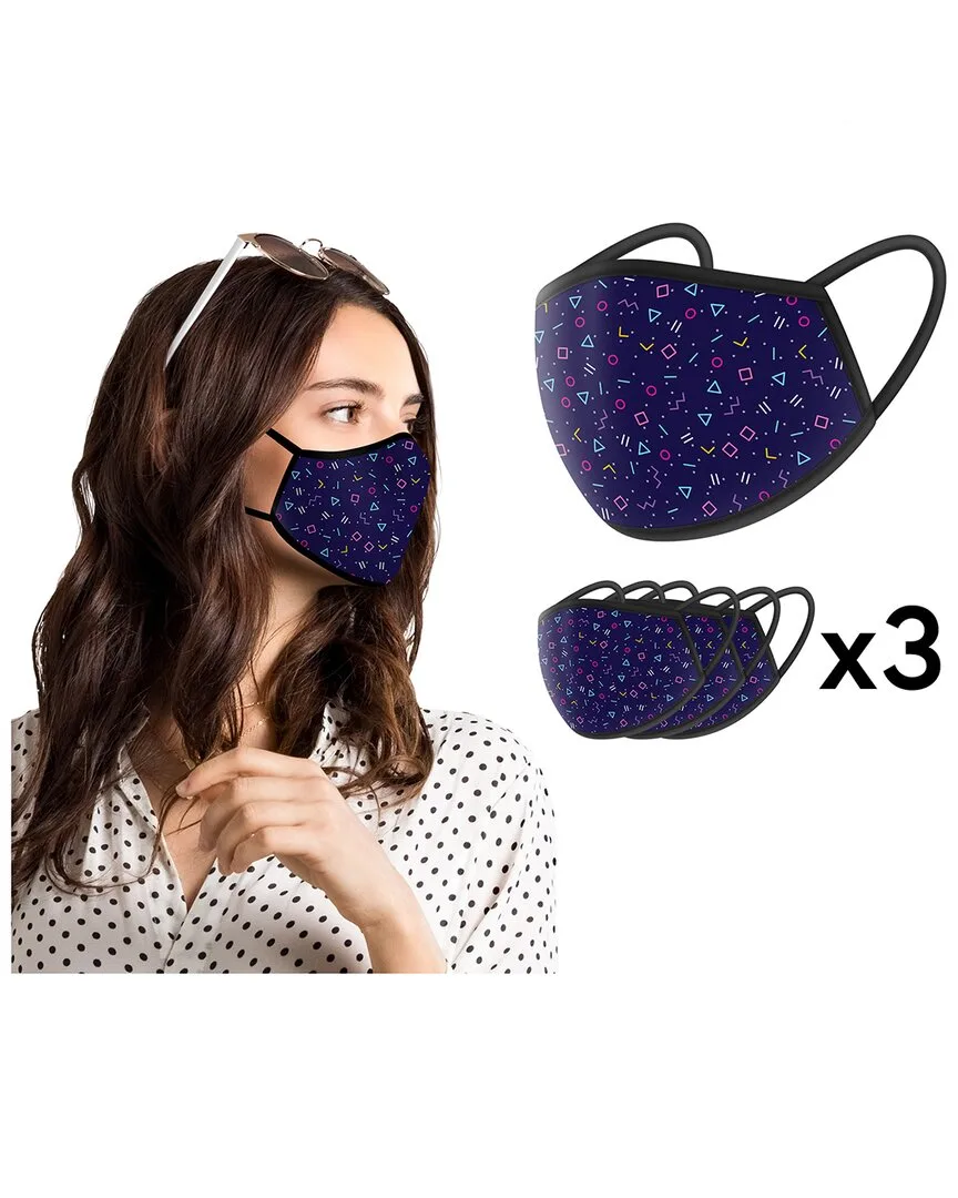 Purple Shapes Pattern Face Mask by World Tech Toys