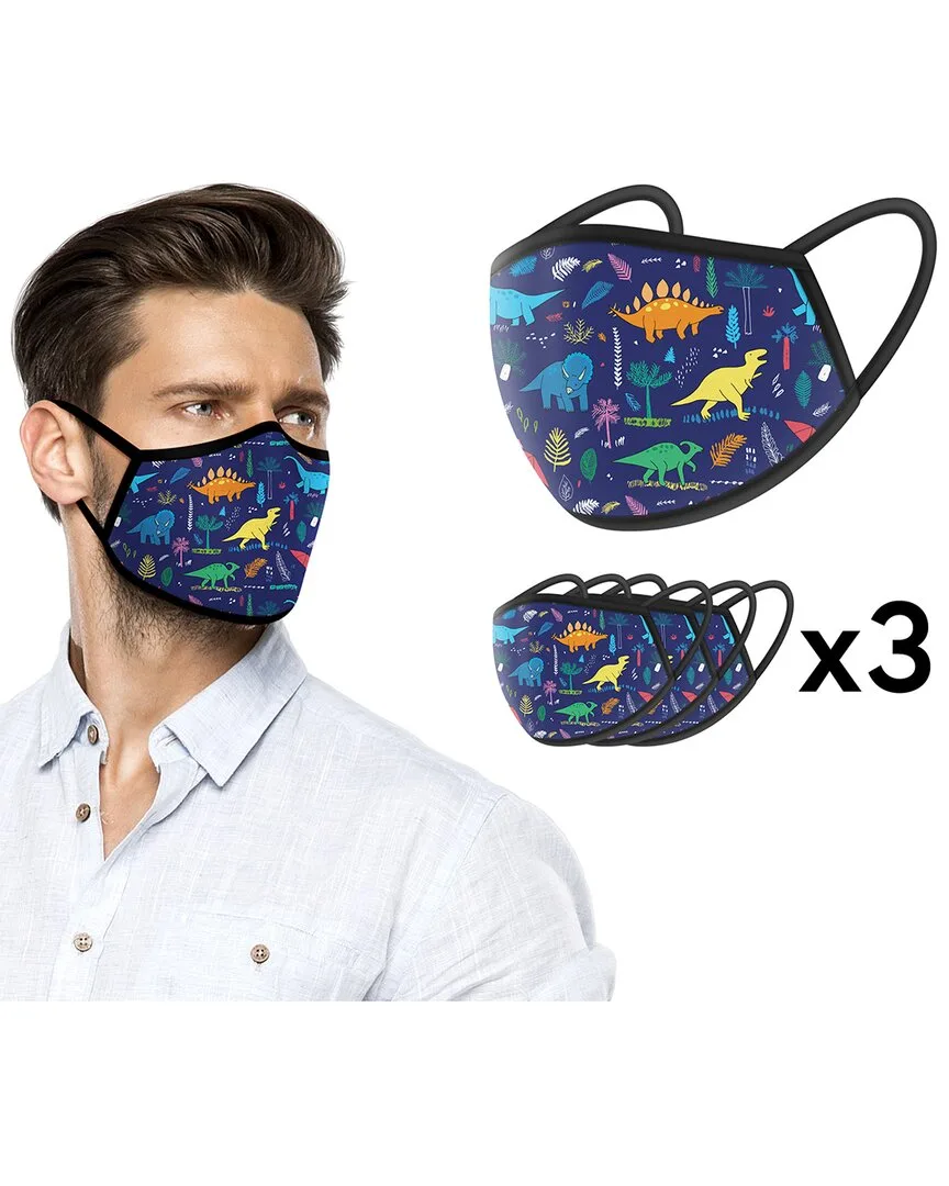 Dinosaur Blue Pattern Face Mask by World Tech Toys