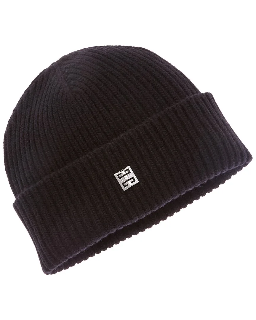 4G Metal Patch Wool & Cashmere-Blend Beanie by GIVENCHY