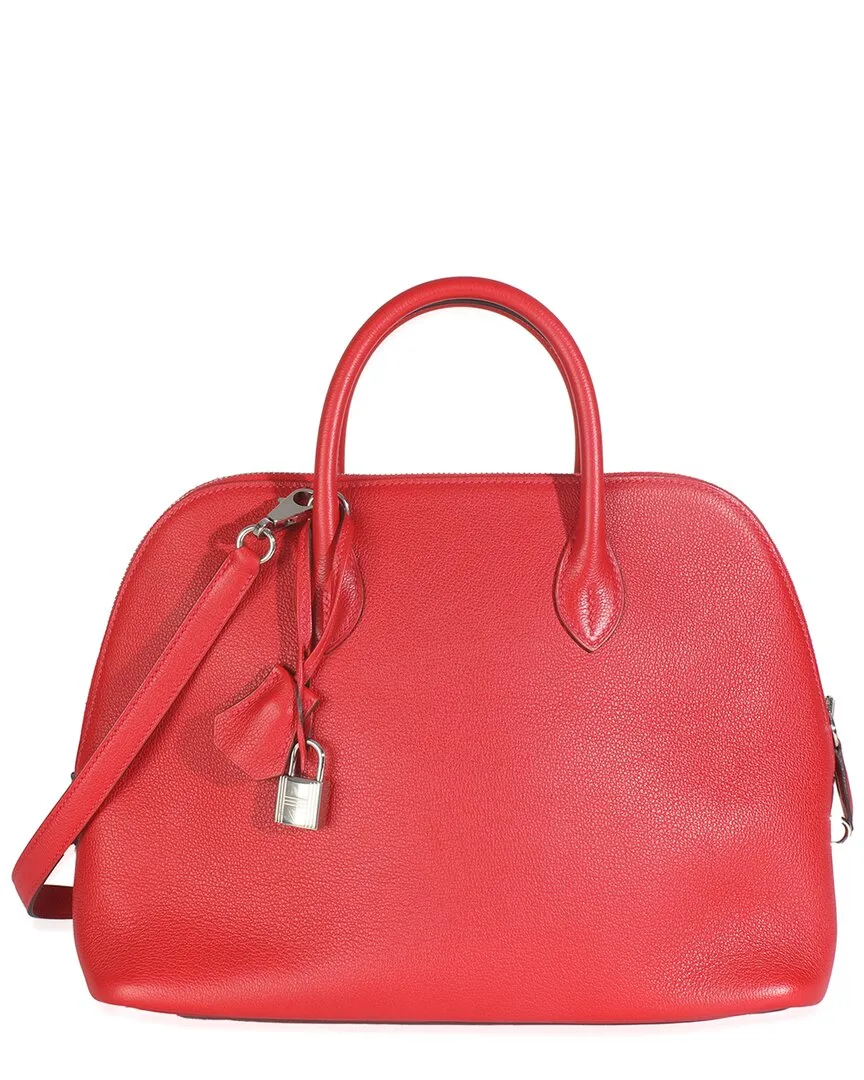 Red Leather Evercolor 1923 Bolide 30 Phw (authentic Pre-Loved) by Herms