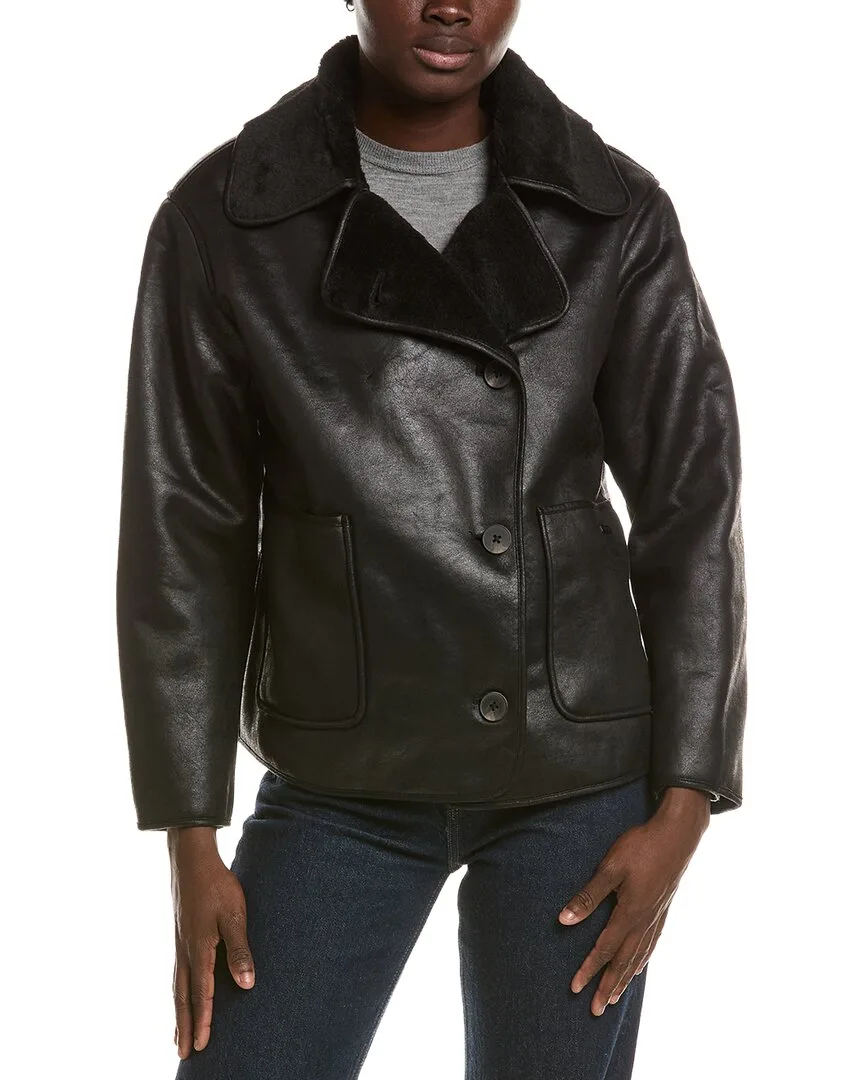 Laurence Vegan Leather Coat by Noize