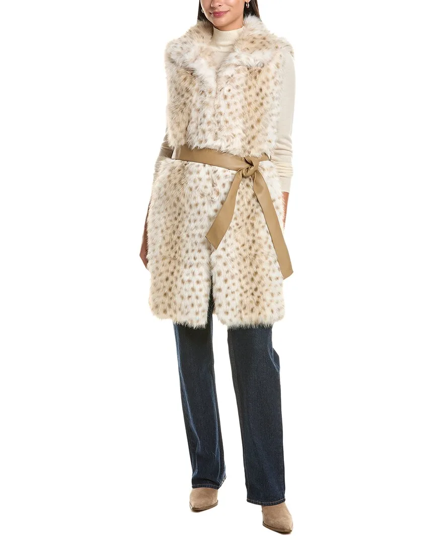 Animal Print Faux Fur Vest by La Fiorentina