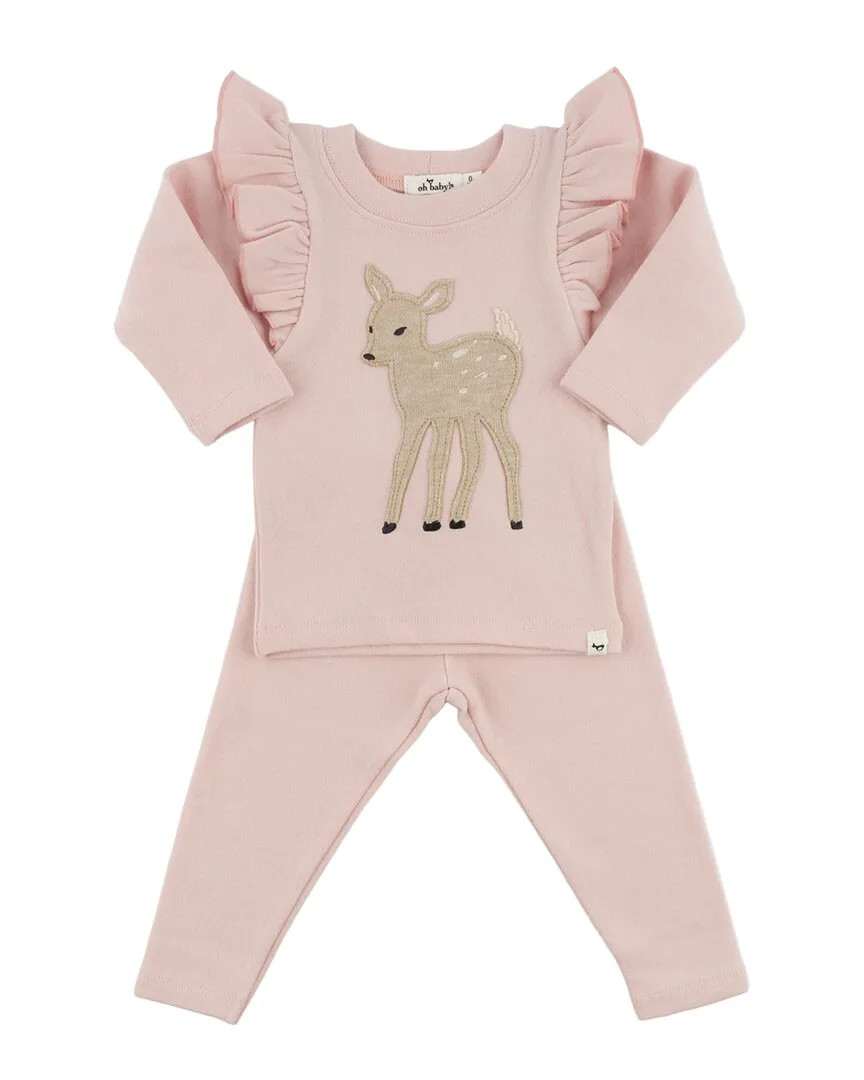 Deer Baby Rib Millie 2Pc Set by Oh Baby