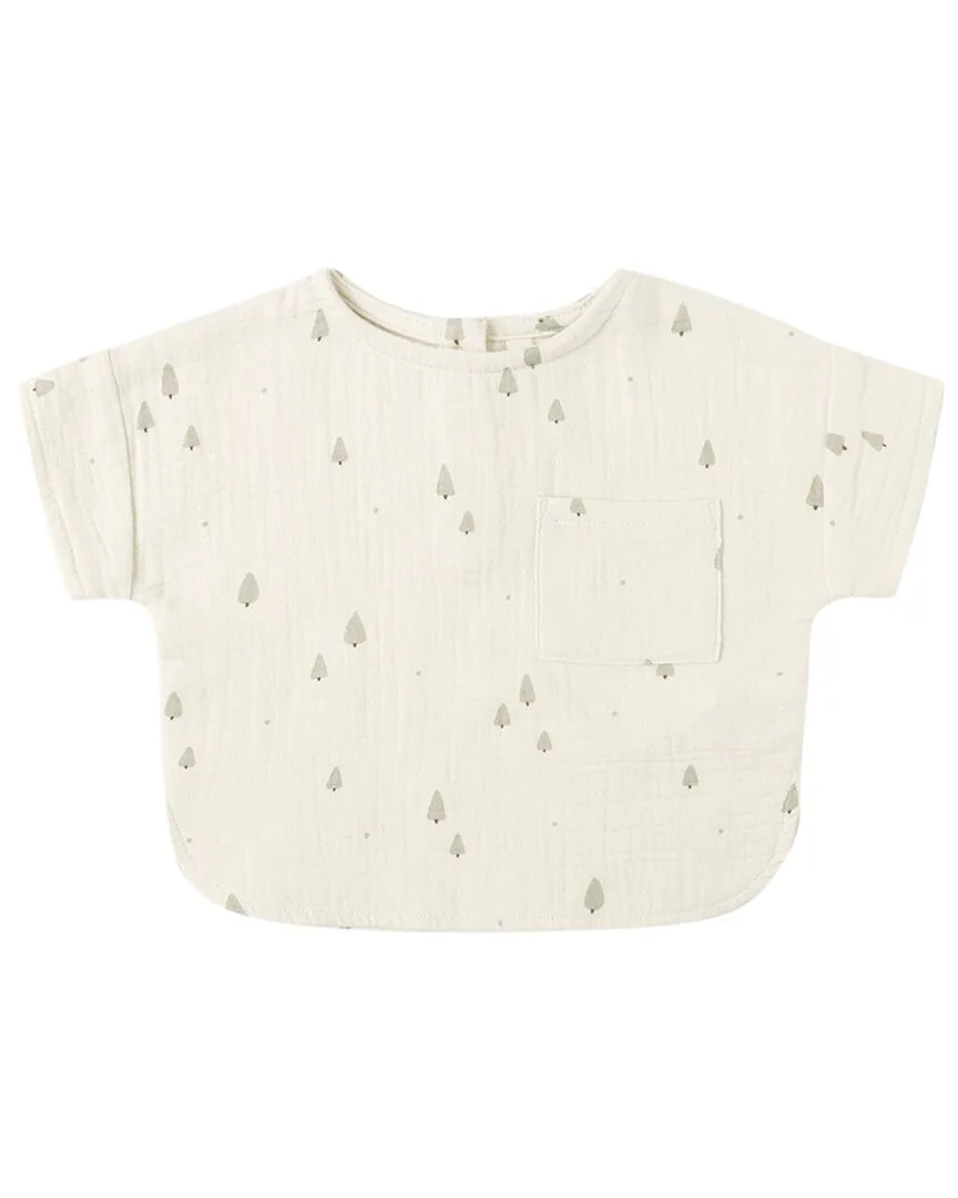 Woven Boxy Top by Quincy Mae