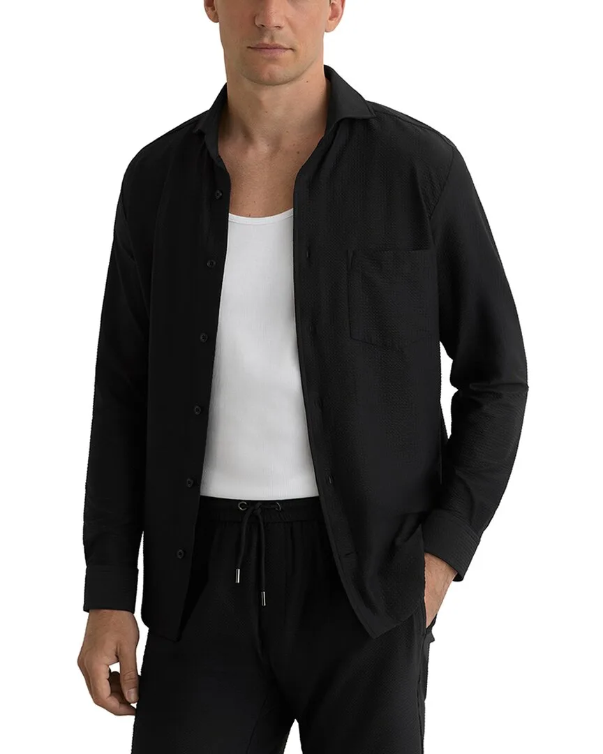 Solarko Cutaway Seersucker Casual Shirt by Reiss