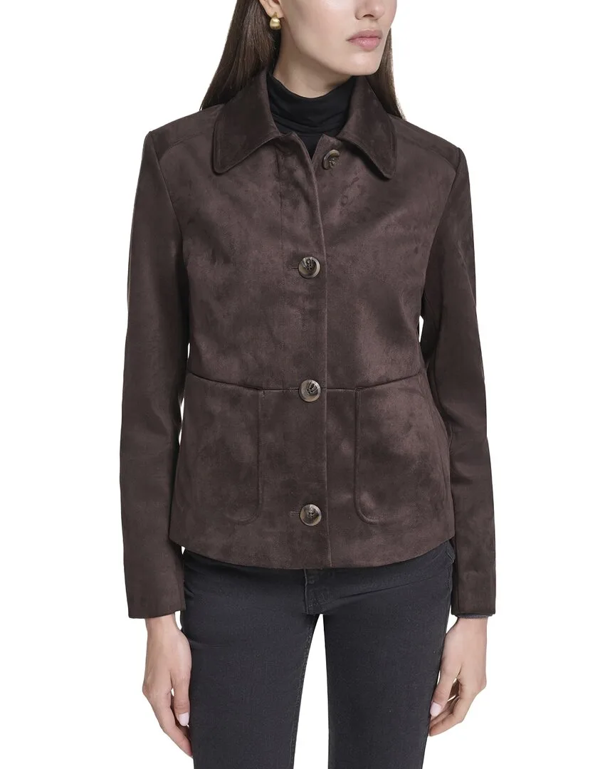 Novelty Faux Suede Jacket by COLE HAAN