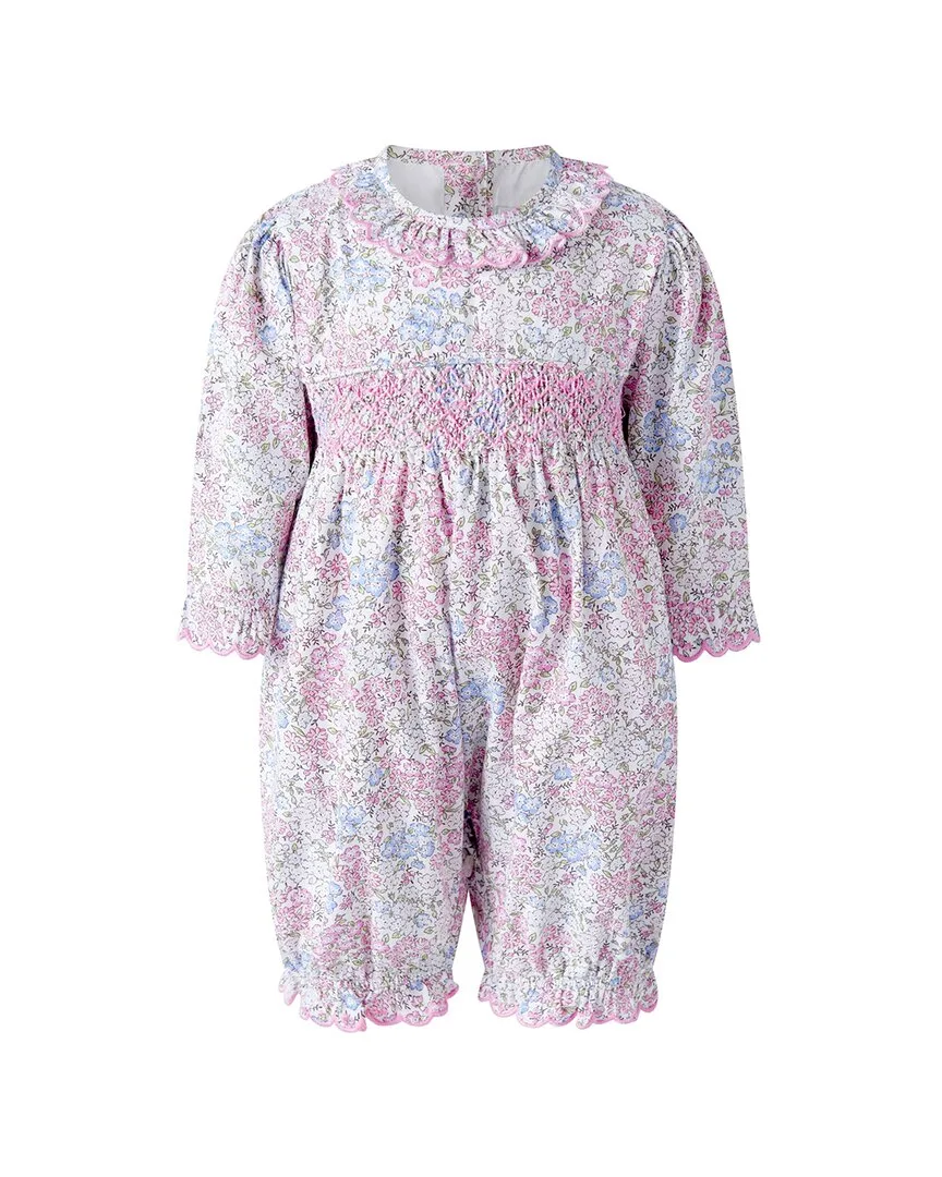 Smocked Scalloped Babysuit by Rachel Riley