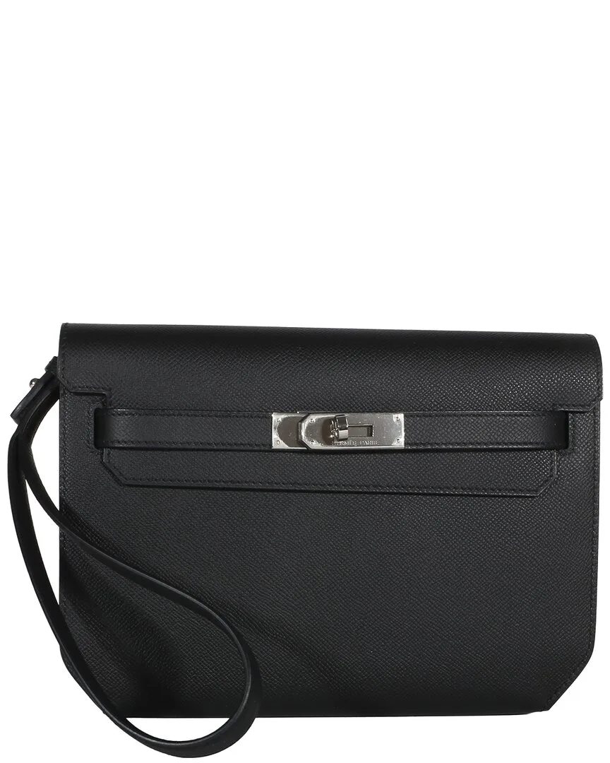 Black Epsom Kelly Depeches 25 Phw by Herms