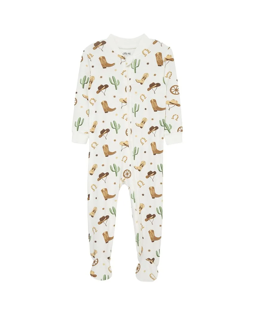 Cowboy Zip Front Footie by Little Me