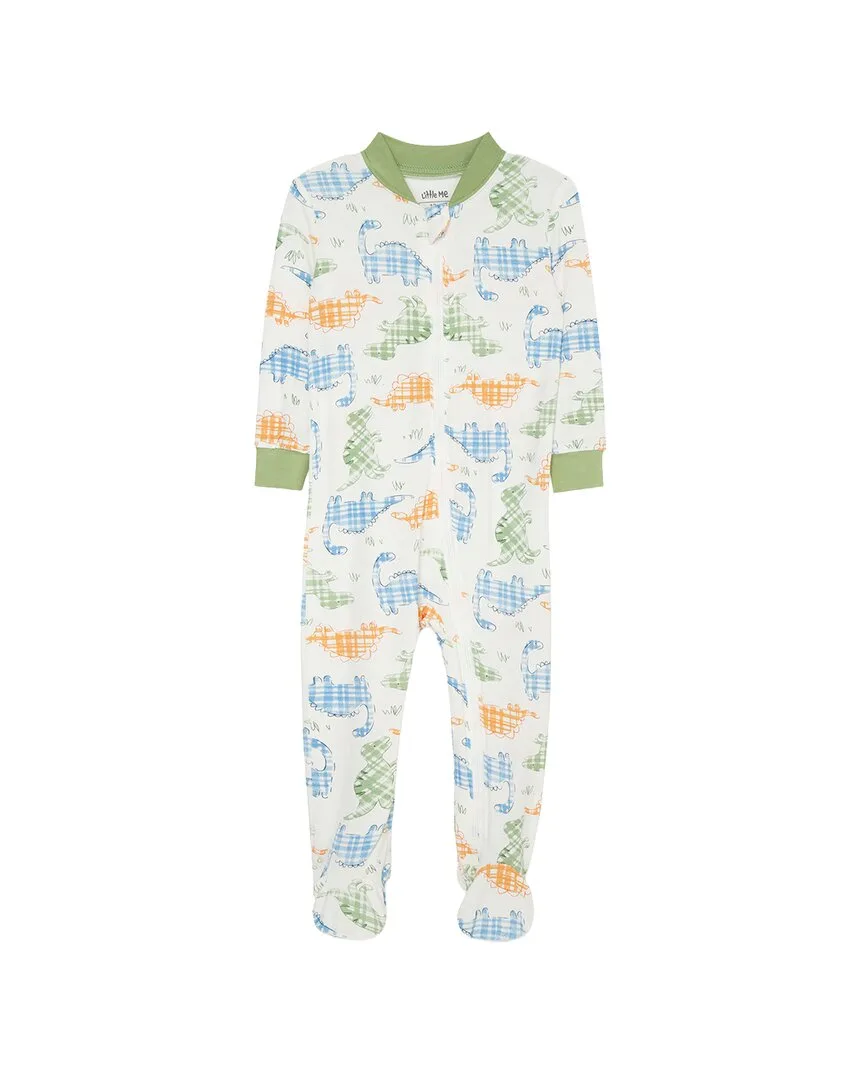 Dino Zip Front Footie by Little Me