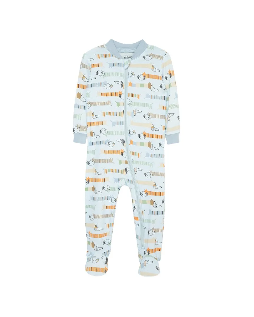 Puppy Zip Front Footie by Little Me