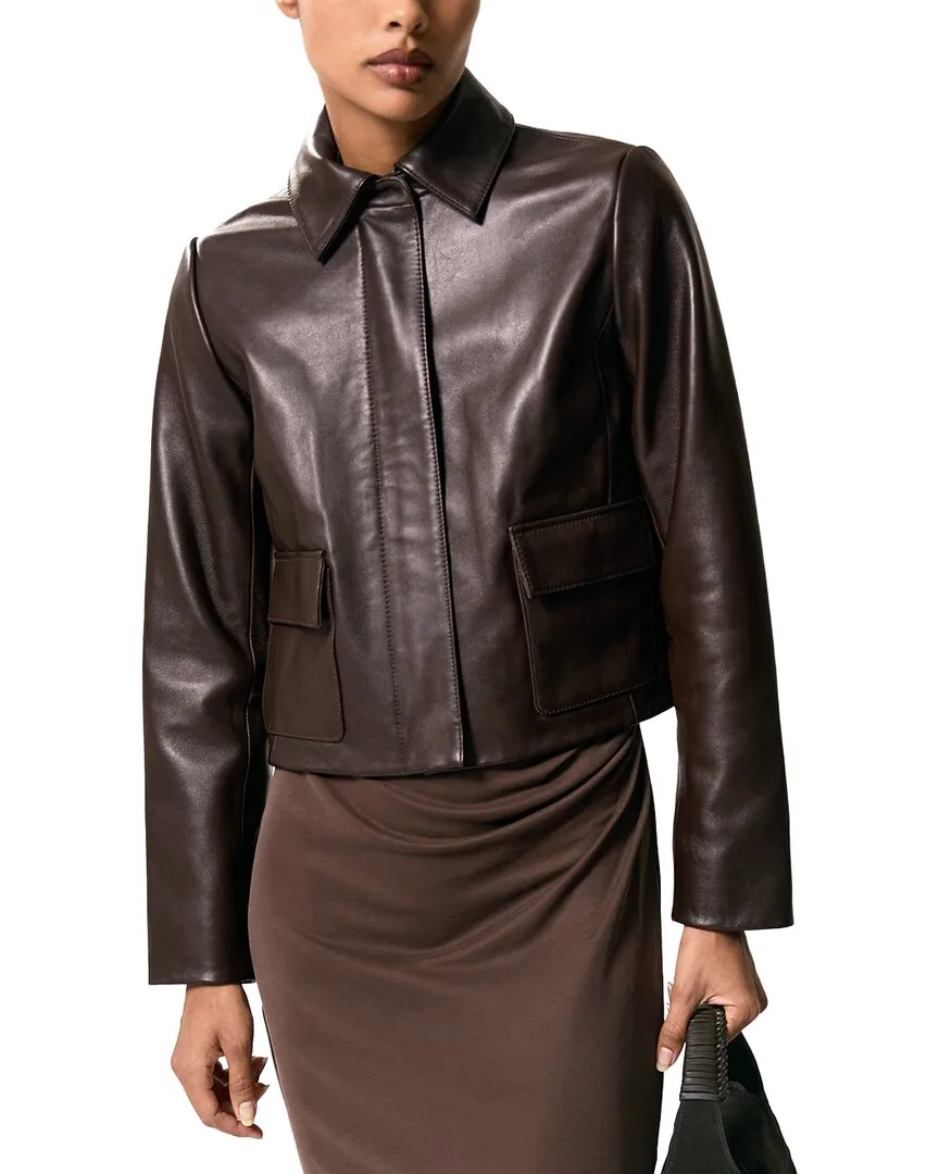 Drew Leather Jacket by Reiss