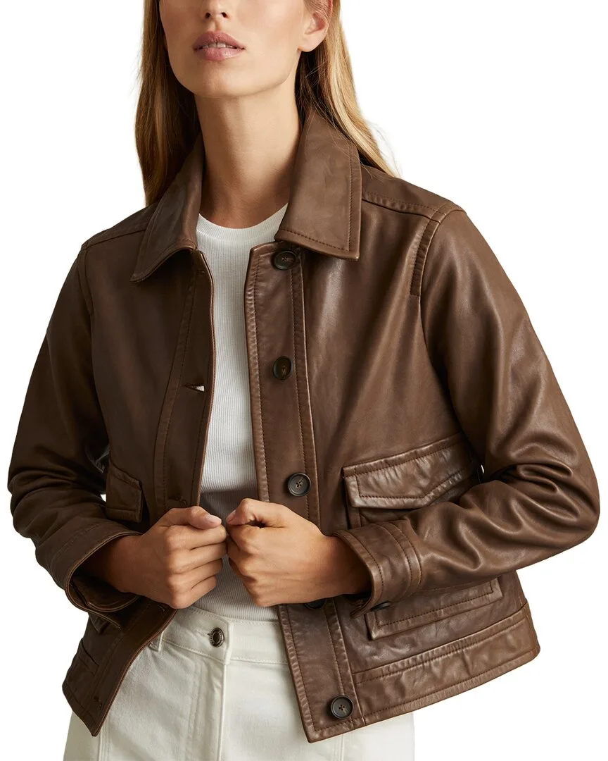 Hanson Leather Jacket by Reiss