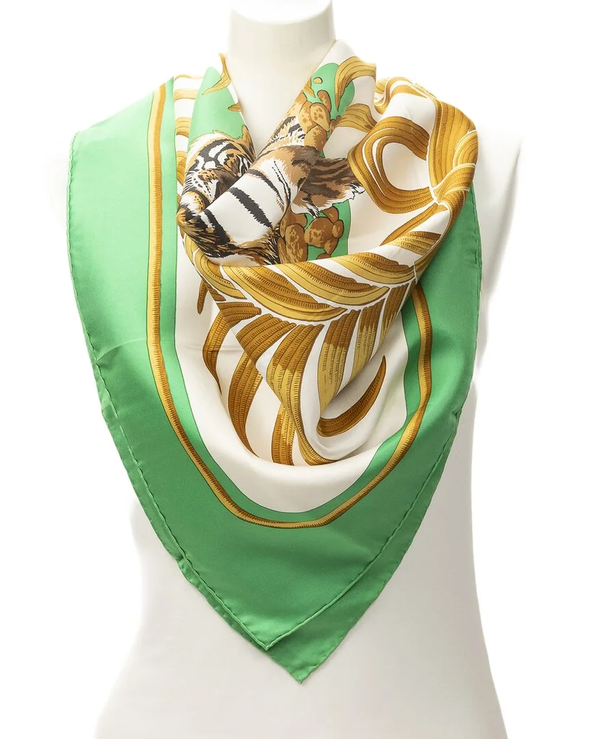 Le Tigre Royal Christiane Vauzelles Scarf (authentic Pre-Loved) by Herms