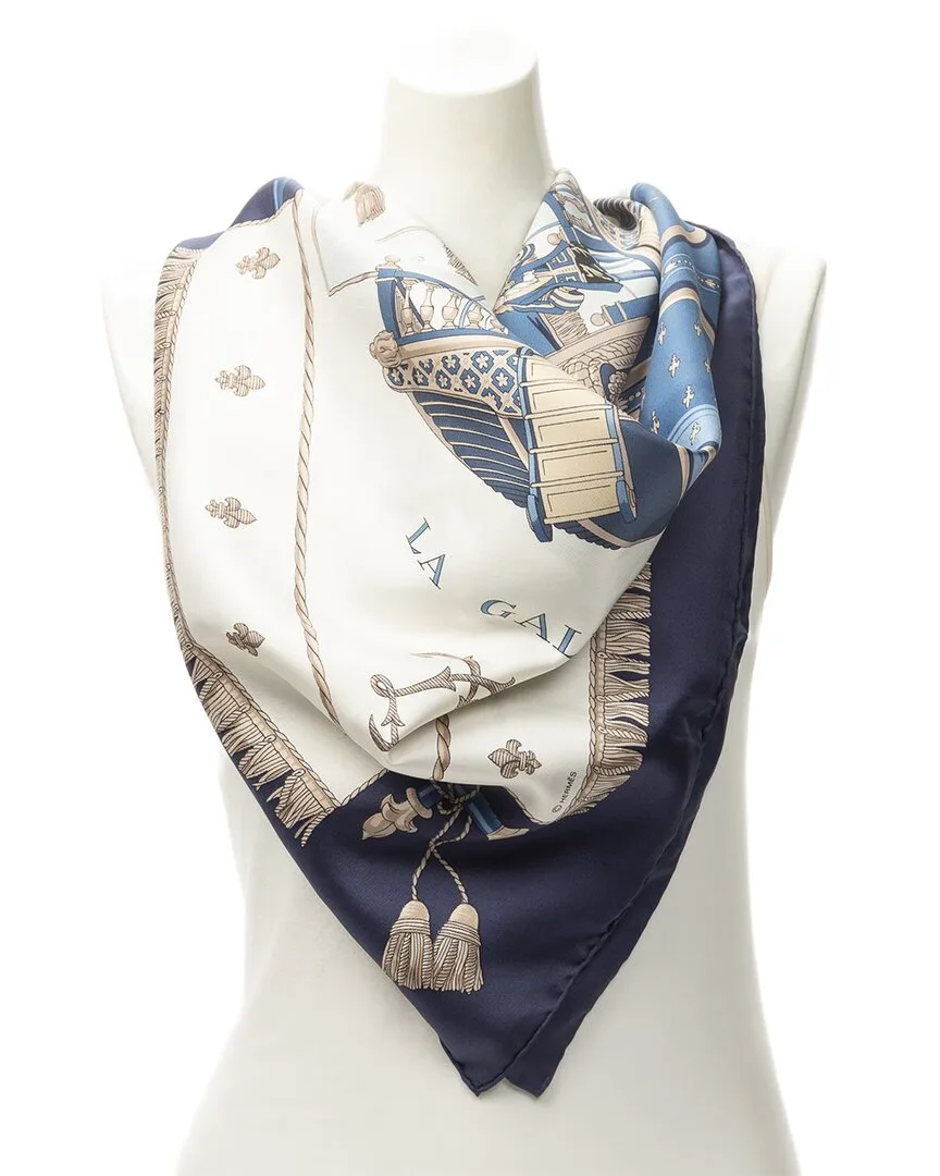 Vue Du Carrosse De La Galere La Reale by Hugo Grygkar Scarf (authentic Pre-Loved) by Herms