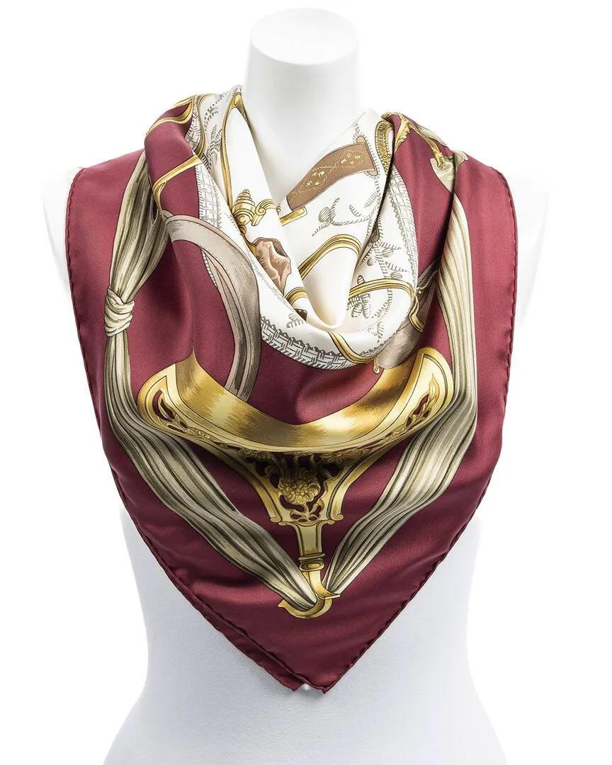 Etriers by Franoise De La Perrire Scarf (authentic Pre-Loved)