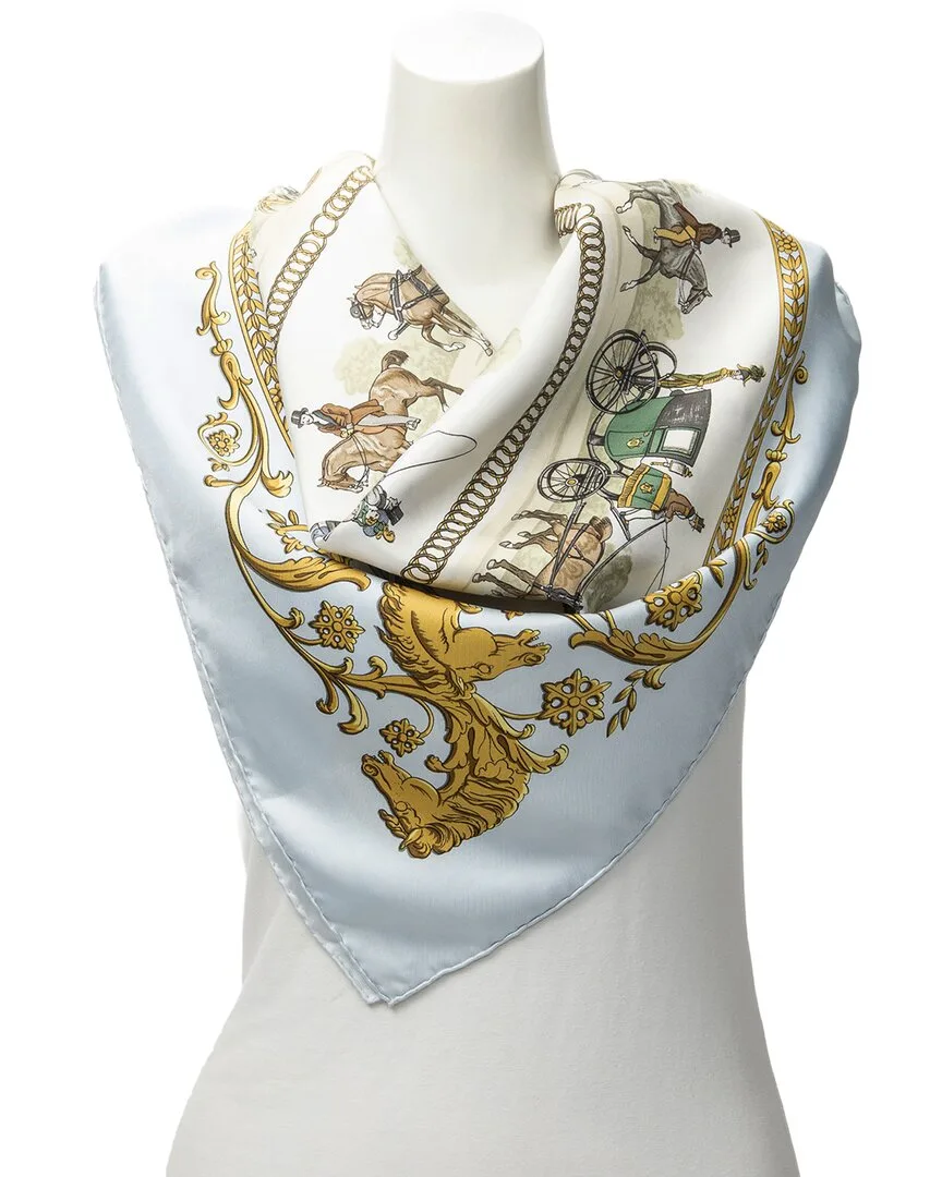 La Promenade De Longchamps by Philippe Ledoux Scarf (authentic Pre-Loved) by Herms