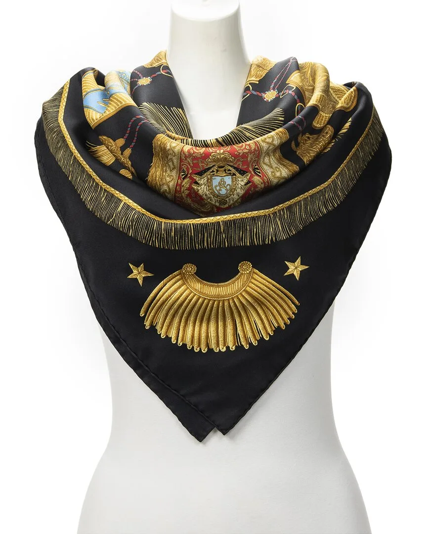 Poste Et Cavalerie by Joachim Metz Scarf (authentic Pre-Loved) by Herms