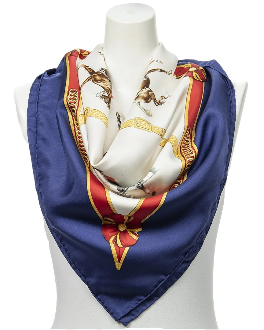 Ecole Francaise Dequitation by Jean De Fougerolle Scarf (authentic Pre-Loved)