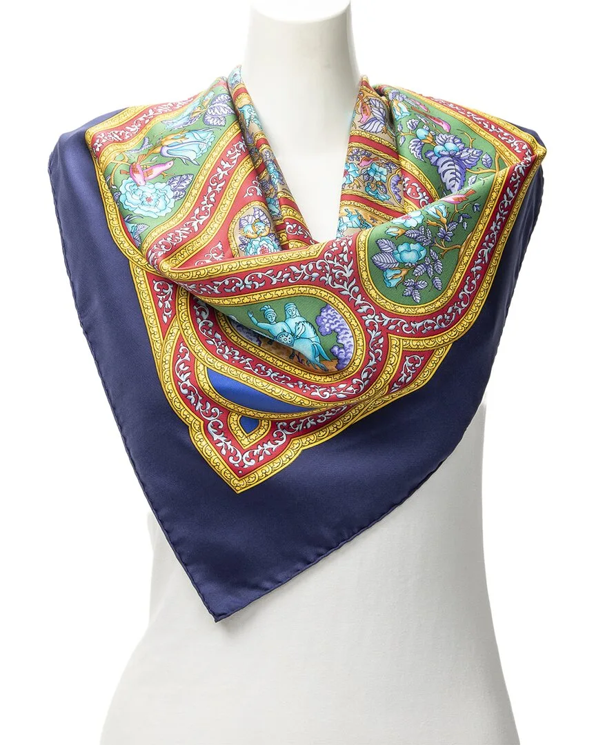 Qalamdan by Catherine Baschet Scarf (authentic Pre-Loved) by Herms