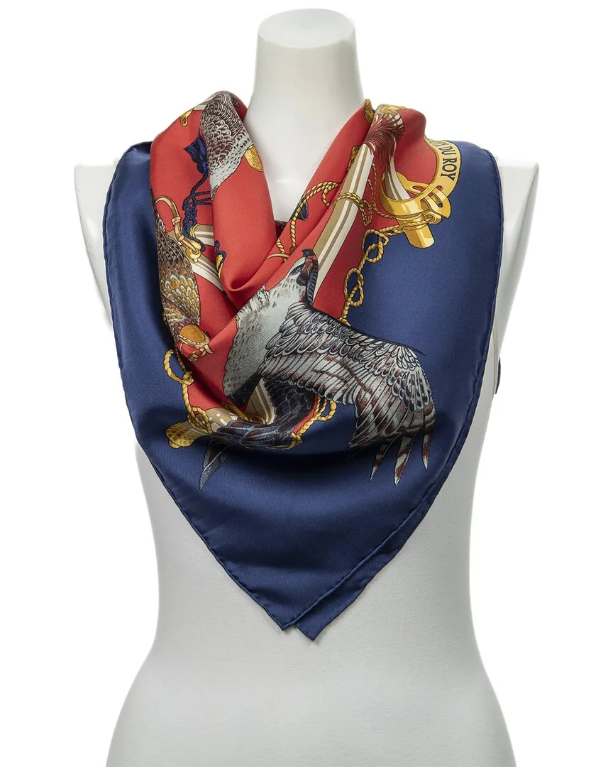 Les Oiseaux Du Roy by Caty Latham Scarf (authentic Pre-Loved) by Herms