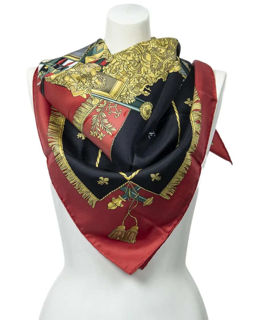 Vue Du Carrosse De La Galre La Reale by Hugo Grygkar Scarf (authentic Pre-Loved) by Herms