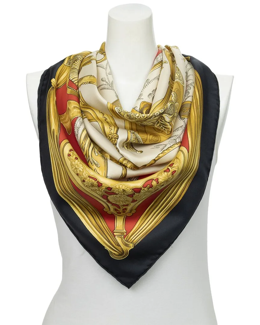Etriers by Franoise De La Perriere Scarf (authentic Pre-Loved) by Herms