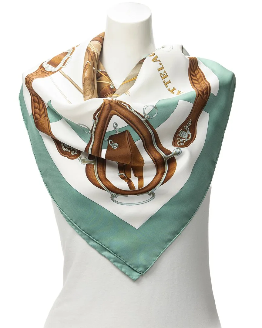 Attelage En Arbalete by Philippe Ledoux Scarf (authentic Pre-Loved) by Herms