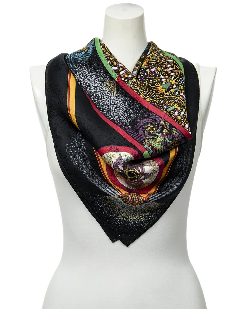 Feux Dartifice by Michel Duchene Scarf (authentic Pre-Loved) by Herms